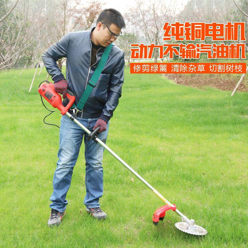 草22v家用大功率插8011电式交0流电动割草机草坪除机打草机林园剪