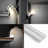 洗墙灯铝槽边嵌入式 无弧形框吊顶石暖光3500膏天花腰线顶角回光线