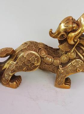 黄铜貔开业摆件铜貔貅一对家黄居客貅厅KSR办公室铜工艺礼品