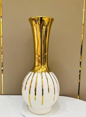 中东代奢华礼家卧居装饰室婚客厅餐桌摆件姜罐装MZW饰罐花瓶白金