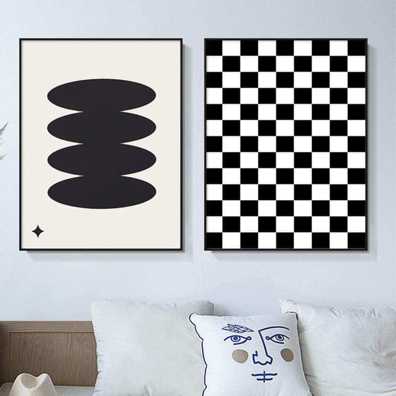 小ins客厅画背景墙挂变换与构抽象卧室装饰现画代简众约走廊餐厅