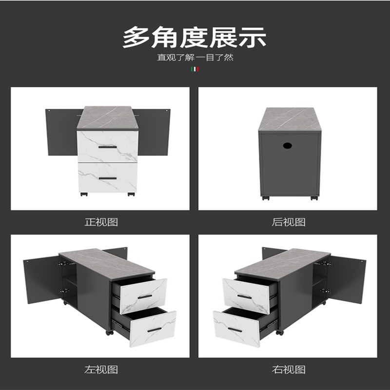 沙发边柜侧边柜轻奢岩板移动边几茶桌茶台客厅家用简约.现代小茶