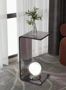 亚克力边几沙发小几边简约客厅飘窗茶北桌欧卧室透几45311明角小