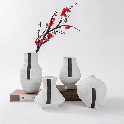 新式轻奢陶瓷罐花瓶板极简插花摆件客中厅关柜样房套VOF装陶玄瓷
