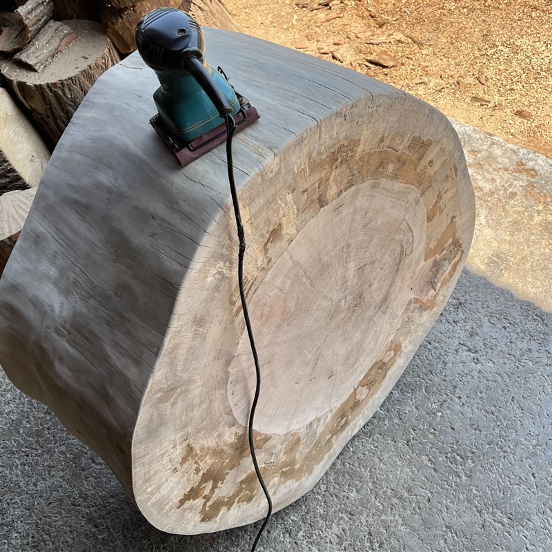 原木大树桩凳子杉木墩子木桩v民宿花架摆件酒店床头柜客厅沙发边