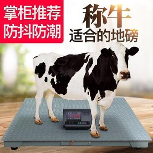 上海耀华地磅秤称猪秤牛秤羊防抖动1 3吨平台工业小型电子地磅称