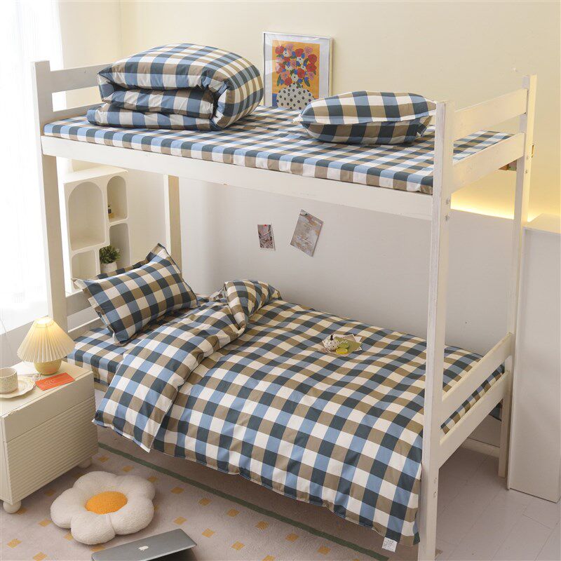 宿舍纯棉三件套高中学生床上用品单人床全棉床单被套上下铺住宿用