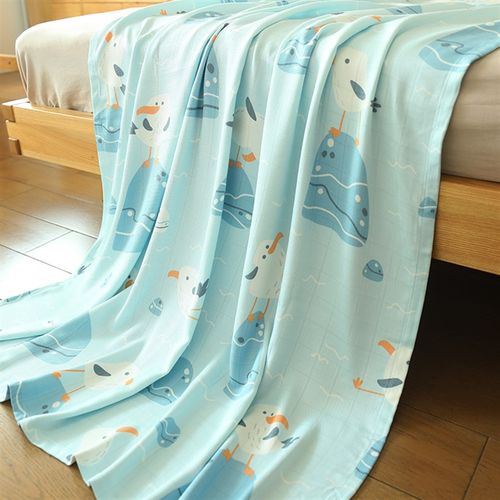 竹浆纤维印花盖毯空调毯午休毯子卡通印花午睡毯子S9700
