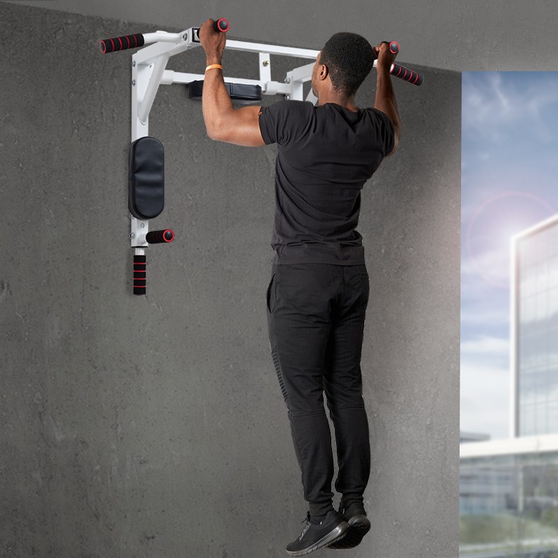 双杠架健身家用吊杠拉伸墙上单杠多功能打孔健身器材引体向上器