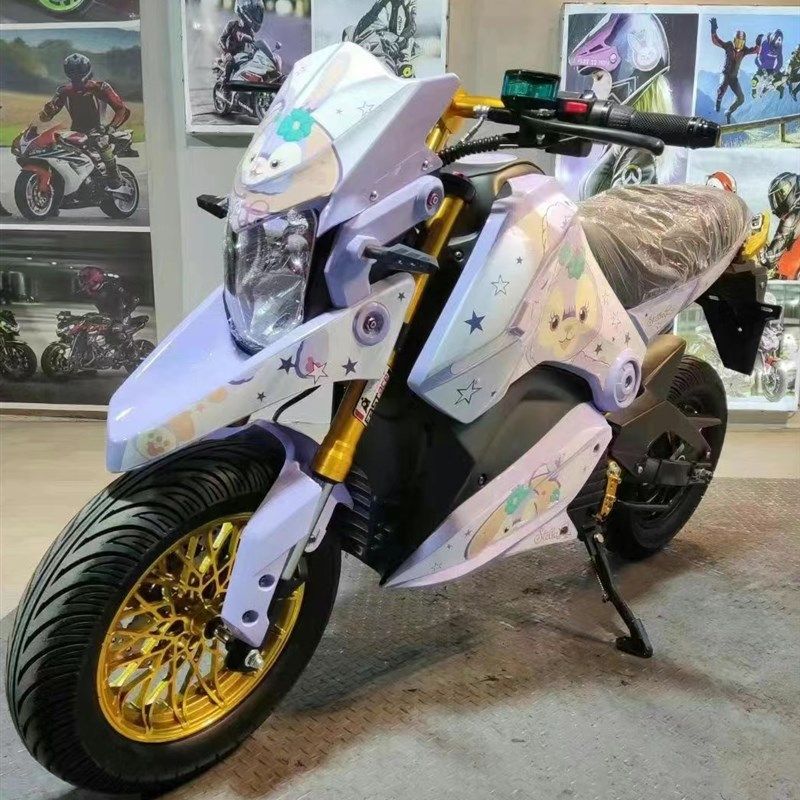 新款电猴子M5高速电动机车电池电动摩托跑车电动车大功率改装72V