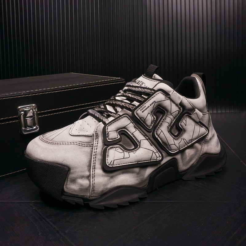 男士气垫底运动休闲鞋子男鞋隐形内增高面包鞋厚底老爹鞋新款潮流