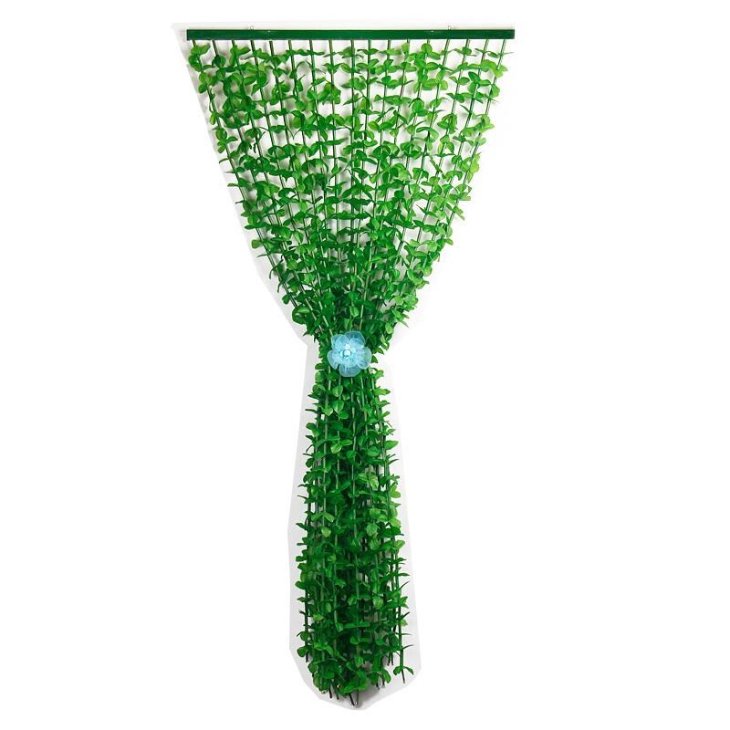 绿色叶子店铺门帘冬隔断商用烧烤店农庄饭店餐厅理发店面装饰帘子