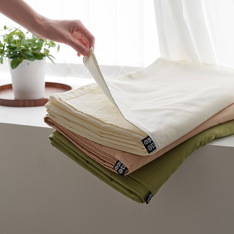 秋冬加厚全棉磨毛单件床单丨大雁纹高级纯棉被单白色纯色1.5m1.8m