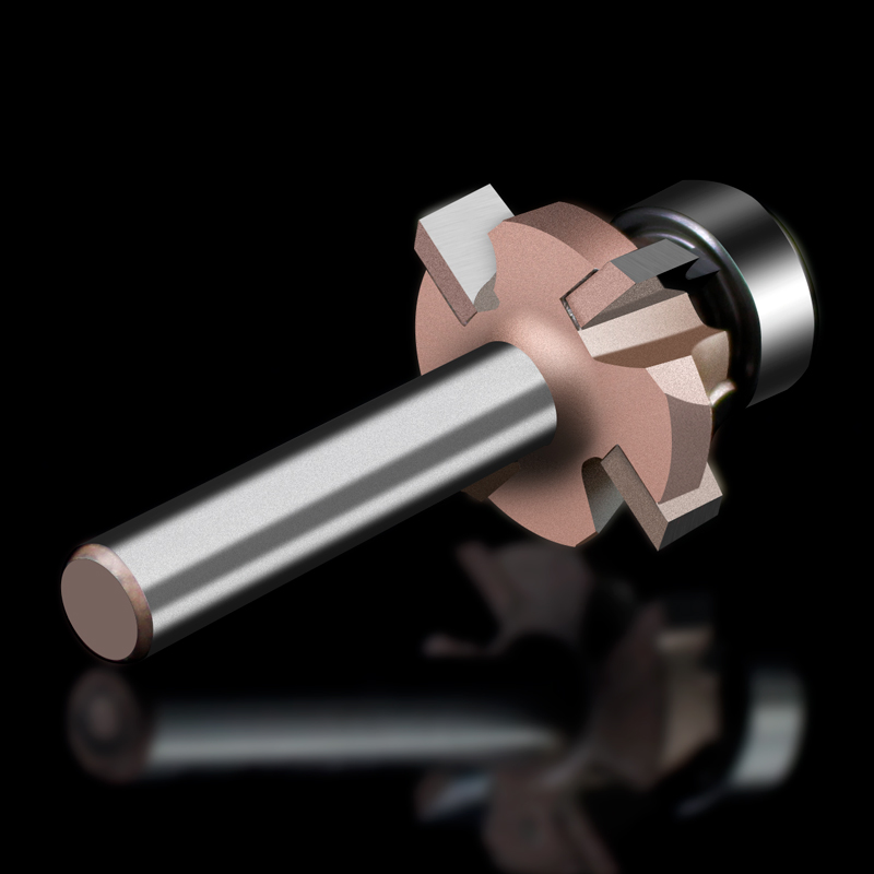 乐匠木工修边机四刃圆角刀倒圆角封边条R修边刀四4齿实木倒边刀头