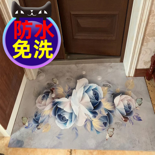 田园可擦洗免洗PVC客厅t大面积别墅卧室门垫满铺地毯厨房皮革地垫