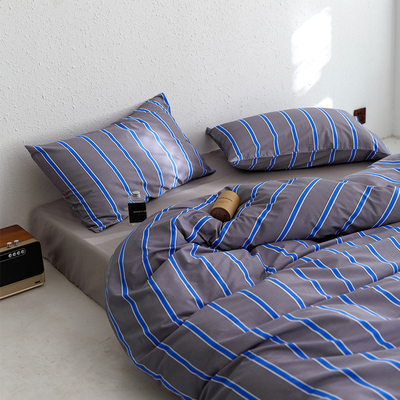 简约风纯棉全棉被套单件男生q单人宿舍150*200*230cm双人被罩+枕