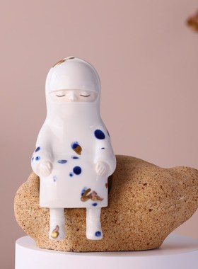 又见梨花陶瓷艺术摆件卧室玄关扩香器装饰品P客厅桌面送闺蜜礼物