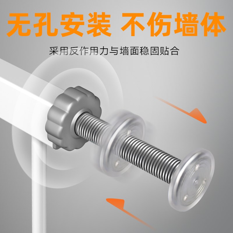 楼梯防护栏免打孔加密门栏130cm高猫咪栏杆宠物围栏3.5cm间隙