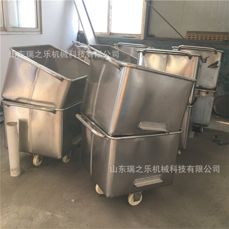 腌制鸡肉料车 不锈钢肉料桶  食品小推车 肉制品周转车 304材质