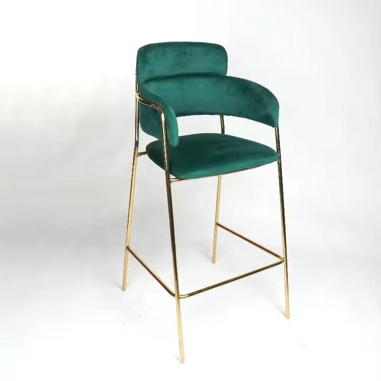 轻奢现代简约ins靠背不锈钢高脚凳岛台吧台椅酒店咖啡厅前台家用,住宅家具,家用高脚椅,淘宝优惠券,粉丝福利购,淘宝优惠卷