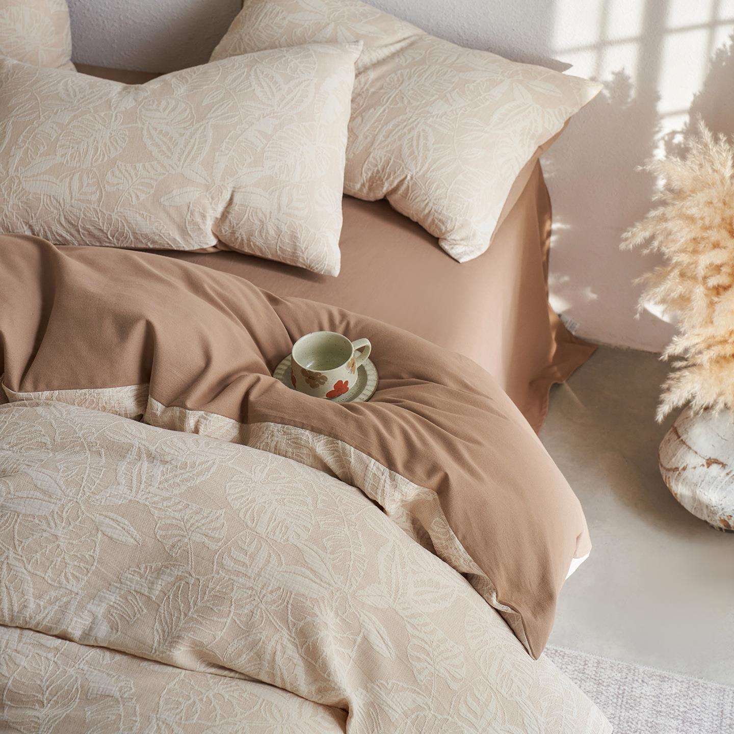 A类~中式色织全棉磨毛四件套加厚保暖提花纯棉被套秋冬季床单床笠