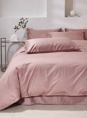 高档100%纯棉单件被套斜纹加厚全棉被罩灰色四件套纯色200x230cm