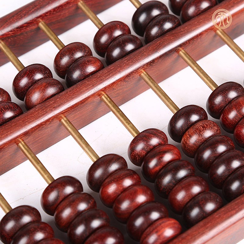 定制款小叶紫檀算盘21规工艺品摆件实木中式商务礼品红木珠算