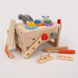 工具箱 维修修理拆装 儿童木质手提益智玩具 篮过家家拧螺丝拆组装