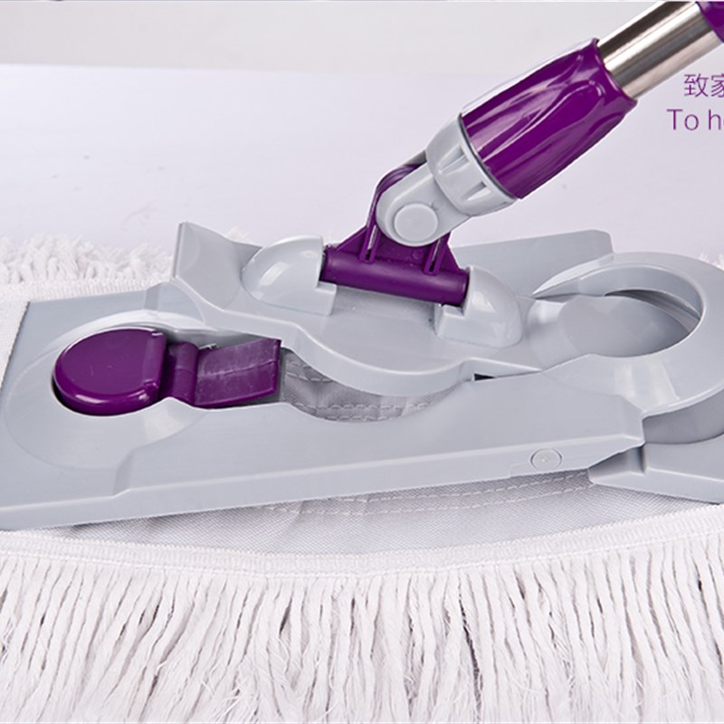 大号平板拖把65cm布套式托把地拖木地板尘推墩布旋转平推2块拖布