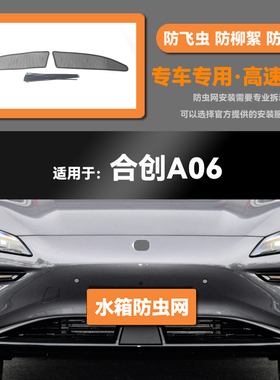 适用22 23款合创Aq06汽车水箱防虫网防老鼠蚊虫柳絮中网保护网罩