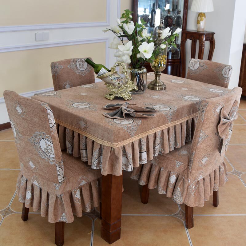 欧式餐桌布艺台布正方形方桌家用茶几套罩客厅布枱布网红餐桌布套