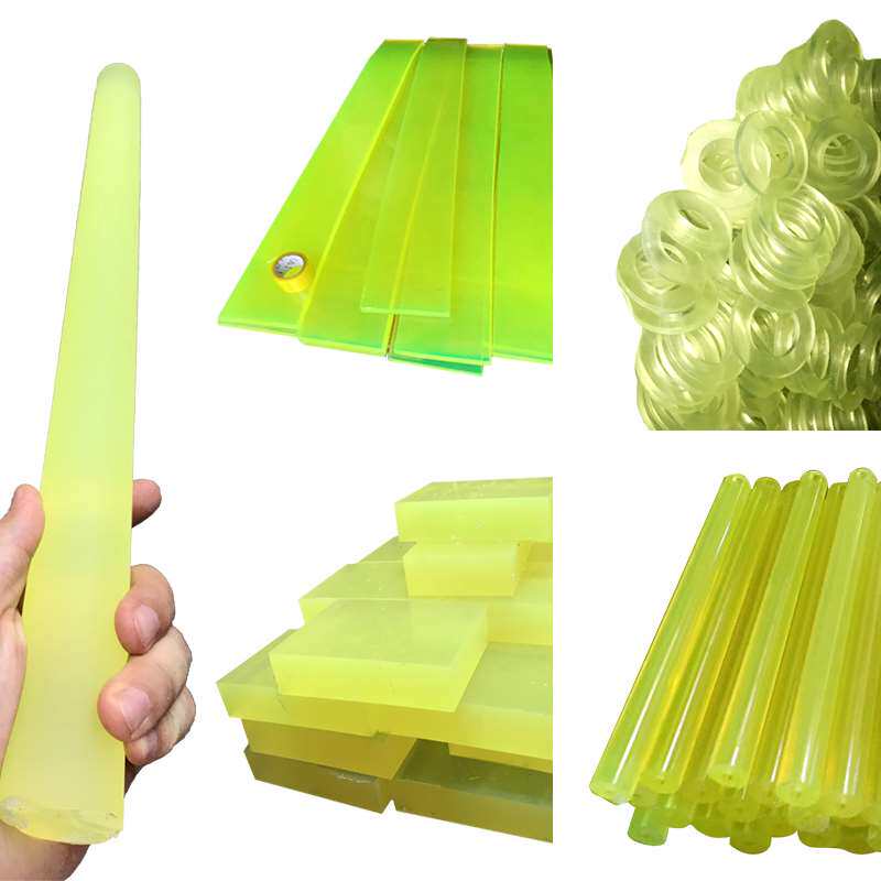 牛筋橡胶板加工聚氨酯缓r冲垫限位堵块PU棒空心优力胶垫减震防撞