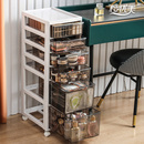 文具收纳柜子抽屉式 塑料办公室桌底下小型多层储物文件整理置物柜