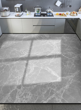 厨房地垫防滑防油脚垫防水免洗可擦pvc家M用地毯满铺耐脏垫子定制
