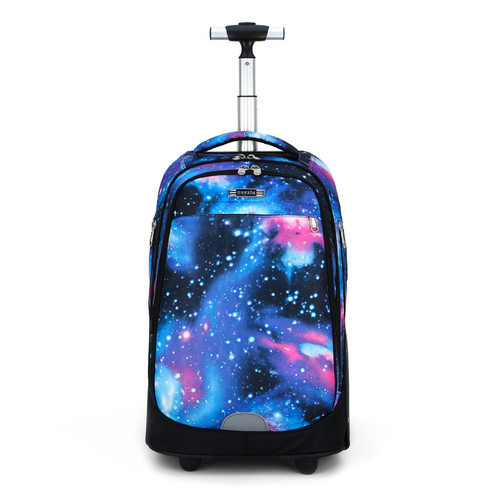 星空新款拉杆书包中小学生男女大容量双肩背包爬楼梯大轮静音箱包