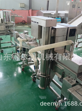 天妇罗蔬菜饼油炸机鱼肉丸裹粉机上浆粘粉生产线支持试机实验