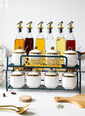 北欧陶瓷调料QRO罐油醋瓶盐组罐合套装罐子物调味料玻璃厨房用品