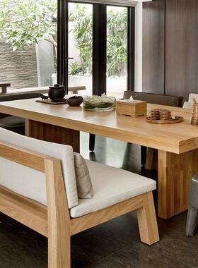 北欧木茶几代客厅会现客茶台简桌约NXV茶椅组合喝茶实功夫大板茶