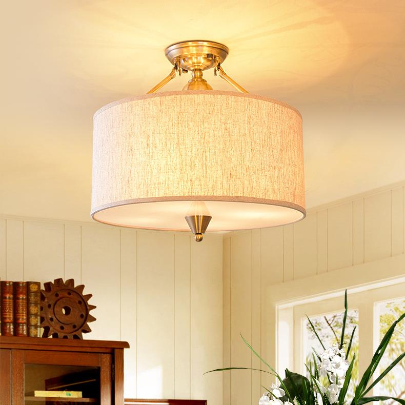 全铜美式台乡25176村创意简现代简约客厅卧室计师约设餐厅阳吸顶