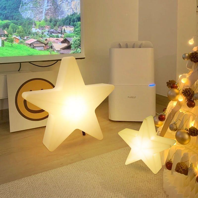 网红大星星落地灯卧室风围灯氛少房62228间充电号灯女节庆置物灯