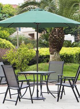 精户外庭院花园椅铁艺椅子室外酒吧咖桌80435啡休闲欧茶几折叠组