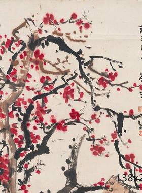 厂家礼艺微术喷打装印宣纸字画裱YL201901名人书画品梅花装饰画