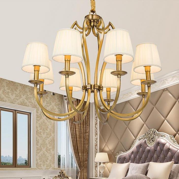 全全铜灯美厅简8881约乡村欧式创意客卧室餐厅灯具铜式吊灯别墅大