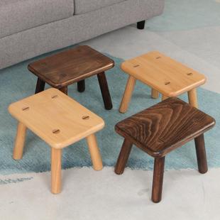 PXI快童乐年方形曲奇板凳实小凳子榉木家具家矮凳换木鞋 凳儿用童