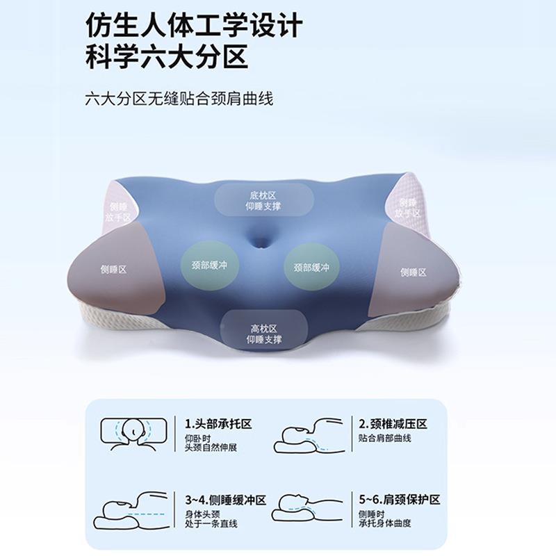 深新品记忆棉枕头睡枕护枕夏季冰丝面料枕记忆护颈椎助颈睡派派枕