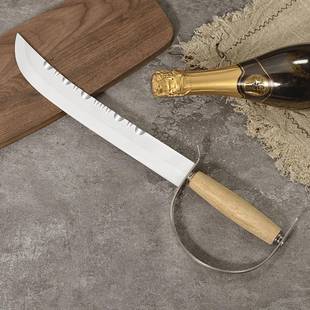 330无刃开口不锈钢香槟刀指挥刀开香槟器观无槟赏刀工艺刀刀香刀