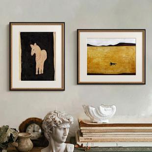 法式 饰画欧复古餐厅玄关客书房北壁画大al202312师动 众艺术小厅装