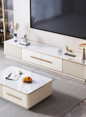 客2205新款电视柜茶几地套装厅家用落现代简约实木轻奢家SXS具岩