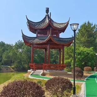 实木古建长廊亭新农村建廊设户外凉仿古水建筑公园文OUC化走榭厂