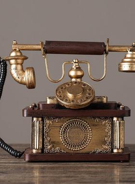 复古怀摆件老式黑白电视机机收音留声机电话SS673443模型具拍照道